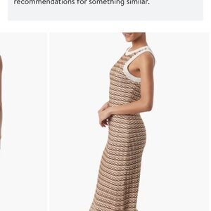 Sleeveless Knit Maxi Dress in Beige Pattern